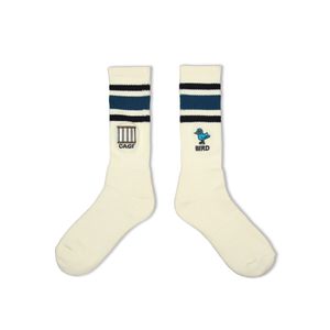 NEGO SOCKS 80's Skater Socks NS-03 BIRD(blue) 日本製