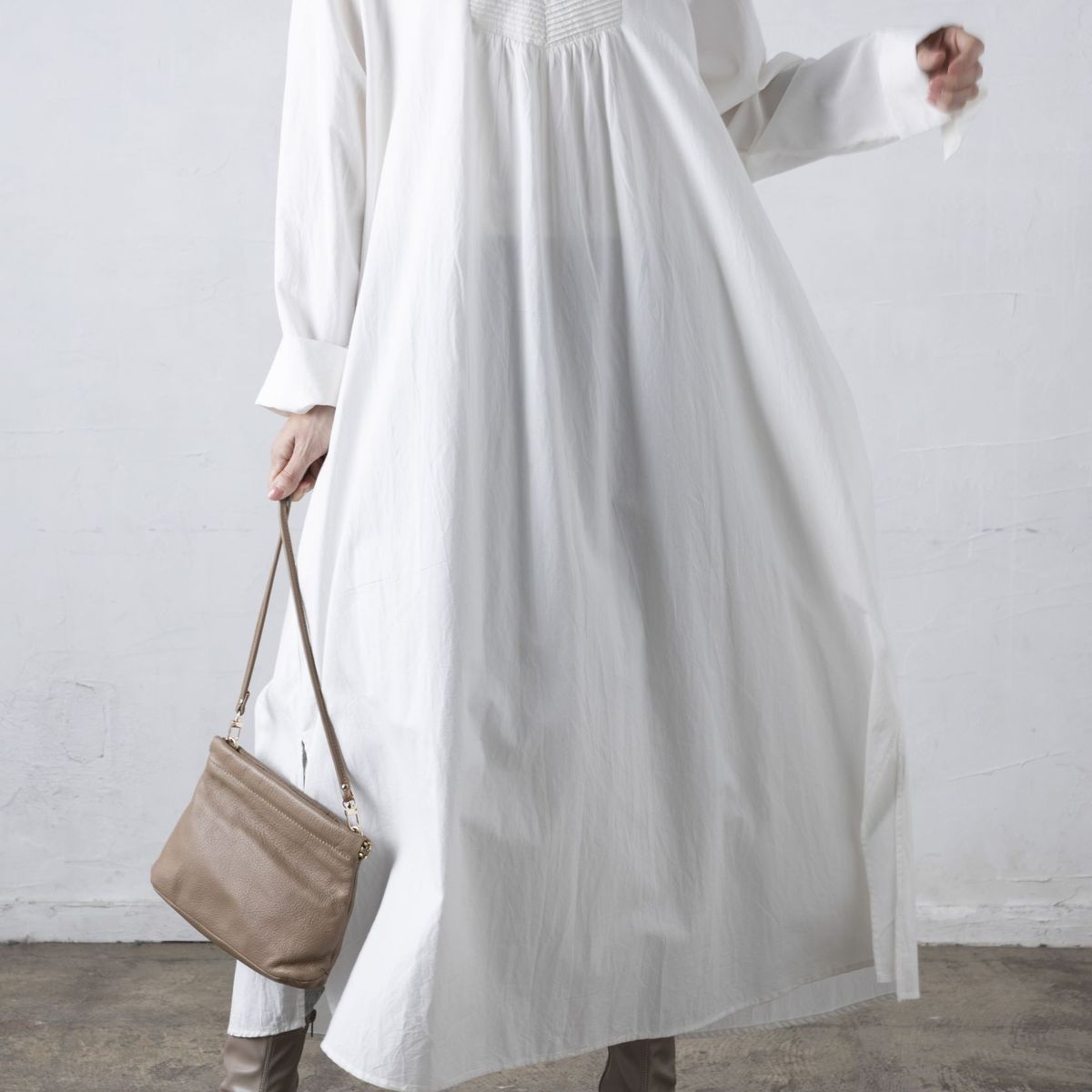 [SALE/2022AW] Yoke pin tuck dress | Fanaka | Online marketplace for ...