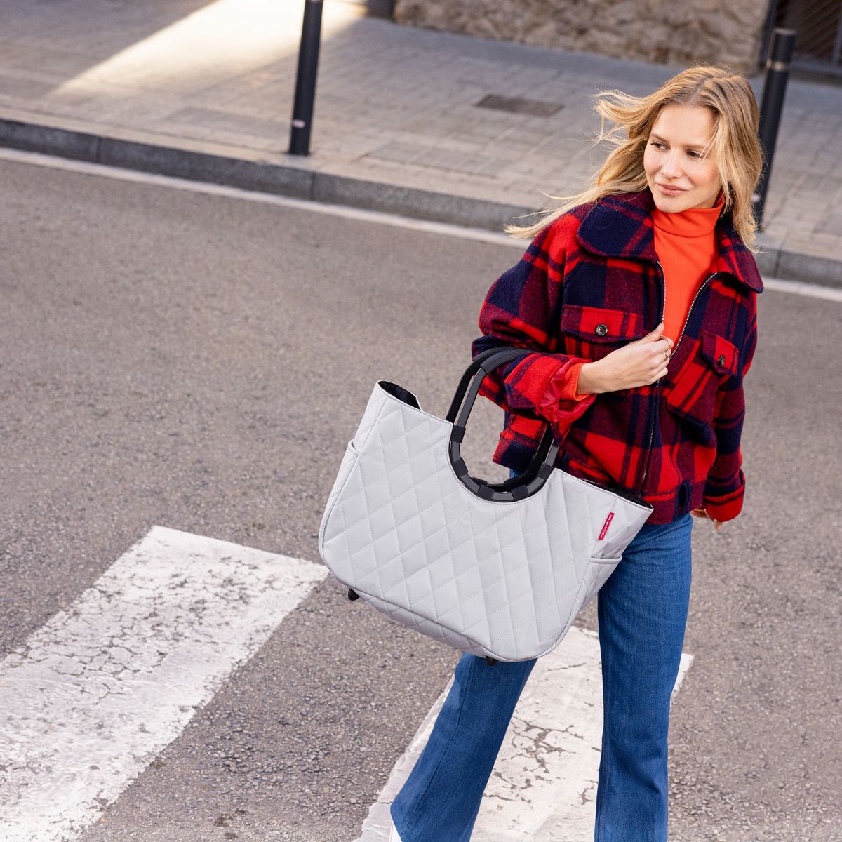 LOOP SHOPPER L RHOMBUS LIGHT GREY（ループショッパーL ロンバス