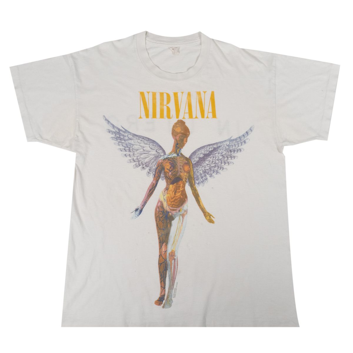 00s NIRVANA IN UTERO TEE袖裾ダブルステッチ