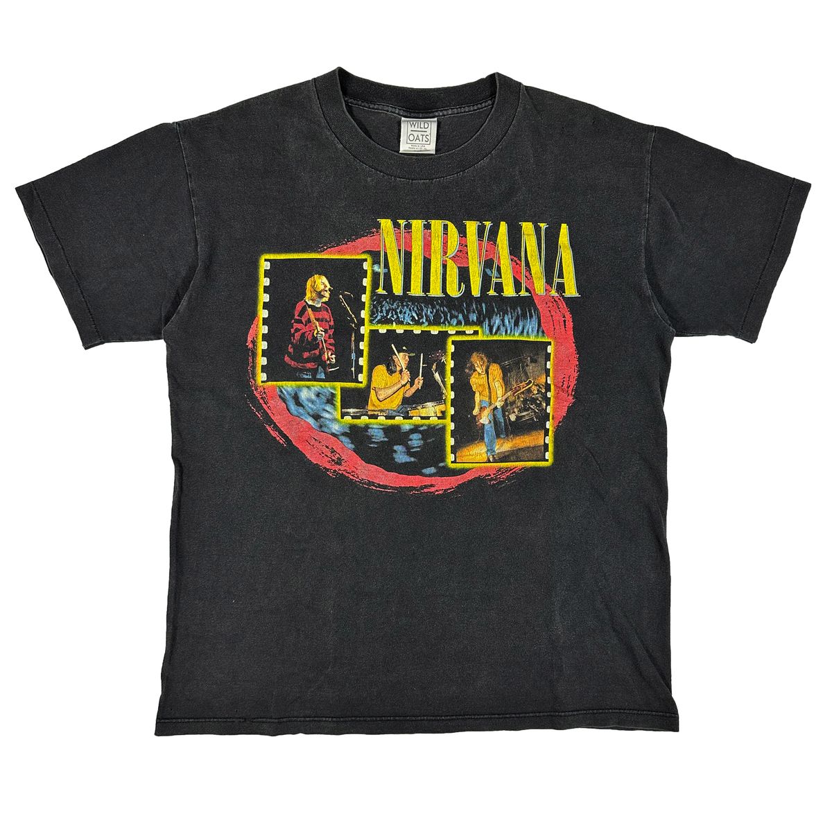 14,000円90s NIRVANA 落書き Tシャツ　WILD OATS